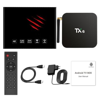 China 2019 Android Tanix H6 4g 32g 5ghz High Speed ​​Receiver 4gb Ram Allwinner Media Player 8k HDTV Support 4K TV Box 32gb Rom List Setup Tx 6 for sale