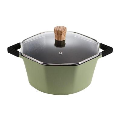 China Sustainable Design Classic Home Kitchen Nonstick Cookware Cooking 24cm Soup Pot for sale