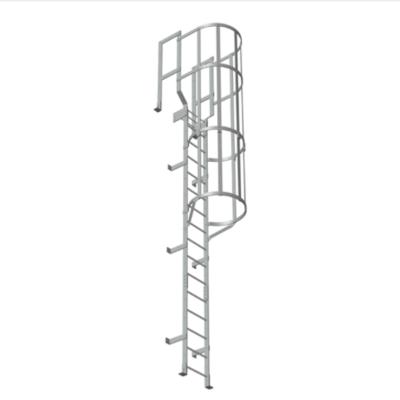 China Folding Ladders Metal Tower Steel Internals Vertical Cage Ladders for sale