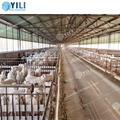 China Warehouse Farming Metal Animal Feeding Building Steel Building Barn for sale