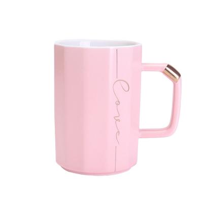 China Viable Simple Creative Ceramic Breakfast Mug Personality Resistance Cup High Temperature Coffee Mug With Handle for sale