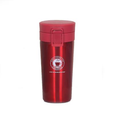 China PORTABLE 380ML Reusable Double Wall Vacuum Insulated Leakproof Outdoor Coffee Mug Stainless Steel Travel Cup Coffee Mug With Lid for sale