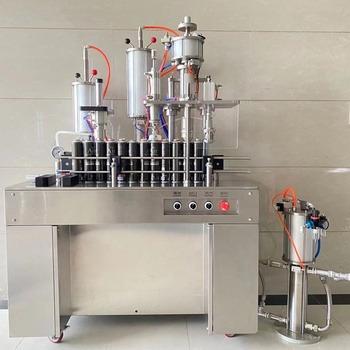 China Chemical 4 in 1 Aerosol Filling Machine for Spray Paint for sale