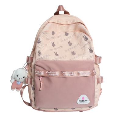 China New Waterproof Fashionable Girls Fashion Waterproof Backpack For Teenager Schoolbags Cute Rabbit Print Travel Bag for sale