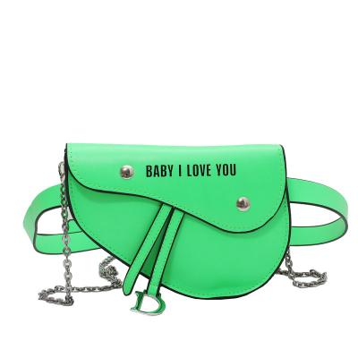 China Water Proof Women Candy Color Mini Cute Saddle Purses Shoulder Luxury Cross - Body Bags Waist Chest Purse Purses for sale