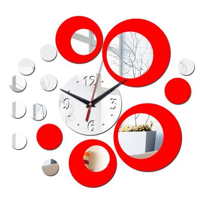 China Antique Creative Wall Sticker Mirror Mute DIY Style Personality Best-selling Personality Decorative Wall Clocks for sale