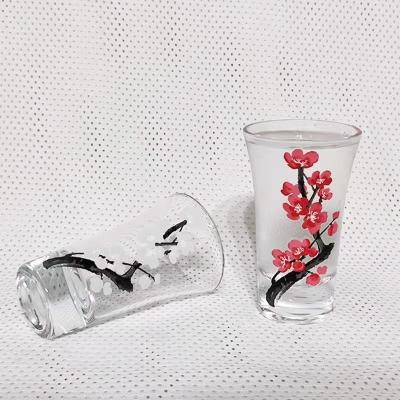 China Modern Glass Cup 60ml Fashion Color Changing Clear Beer Coke Tea Coffee Drink Glass Box for sale