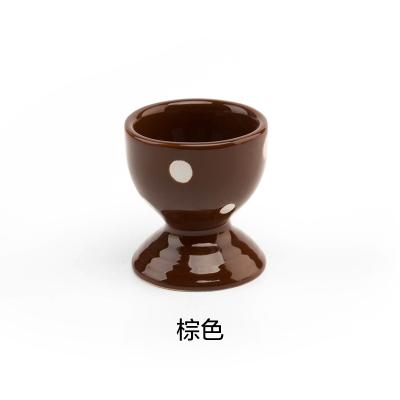 China Viable Hot Different Color Ceramic Egg Cup Holder Different Color Wine Cup Custom Logo for sale