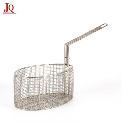 China Stocked Food Grade Metal Wire Fryer Custom French Deep Natural Mesh Frying Basket for sale