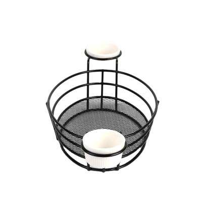 China Stocked Wire Mesh Basket Buffets Metal Wire Food Storage Bin Basket With Small Moq for sale