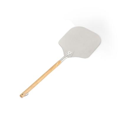 China Viable wholesale kitchen supplies shovel to handle pizza tool kit aluminum metal wooden pizza turning shovel for sale