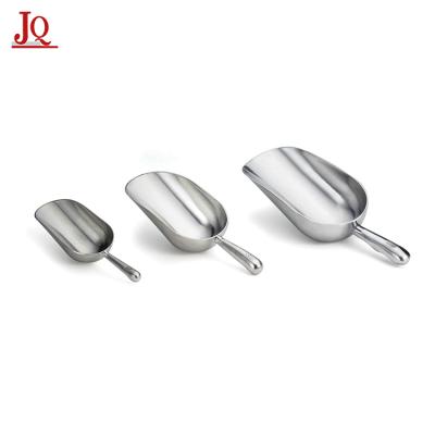 China Multi Size Aluminum Ice Scoop Bar Stocked Ice Bucket Serving Scoop for sale