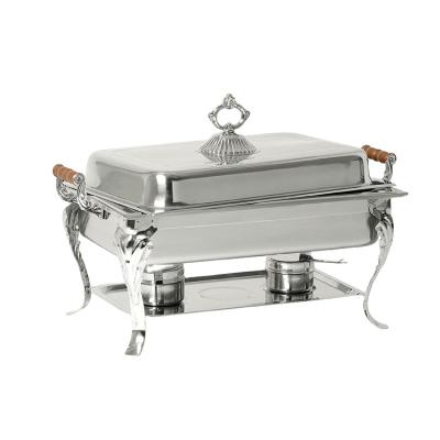 China Wholesale Saving Stainless Steel Restaurant Buffet Chafing Dish Set Metal Catering Food Warmer JQ-CD069 for sale