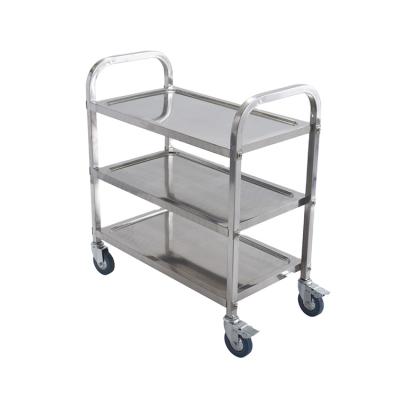 China Restaurant Stainless Steel Kitchen Cart 3 Tier Restaurant Food Service Cart Cart Wholesale for sale