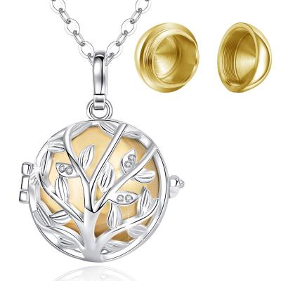 China TRENDY Tree of Life Cremation Jewelry Hollow Jewelry Cremation Urn Pendant Necklace for Ashes for sale