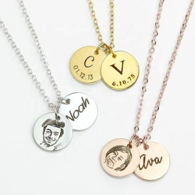 China Merryshine Environmentally Friendly Personalized Nameplate Jewelry Bar Customized Letter Pendant Necklace for sale