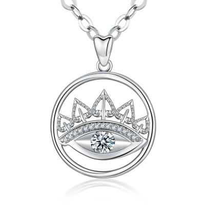 China Nickel Free Evil Blue Devil Eye Hamsa Fatima Jewelry CZ Women Merryshine Pendant Necklace for sale