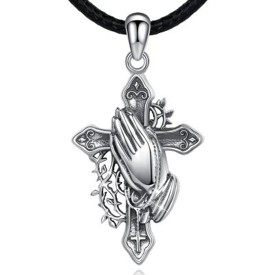 China FASHIONABLE Jesus Savory Faith Women Saints Blessing Christian Cross Pendant Necklace for sale