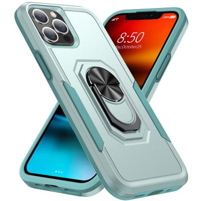 China Shockproof Shockproof 360 Pad Cell Phone Case With Ring Bracket For Iphone 13 / 12 Pro Max for sale