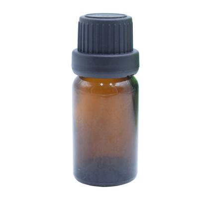 China Cosmetic hot sale amber essential oil bottle with black cap glass cosmetic bottle for sale