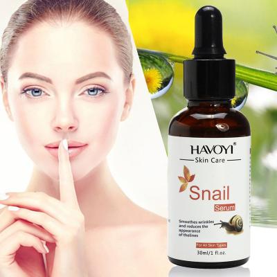 China Skin Revitalizer OEM Private Label Vitamin C Facial Snail Anti Aging Facial Whitening Hyaluronic Serum Wrinkle Natural Vitamin C Facial Serum for sale