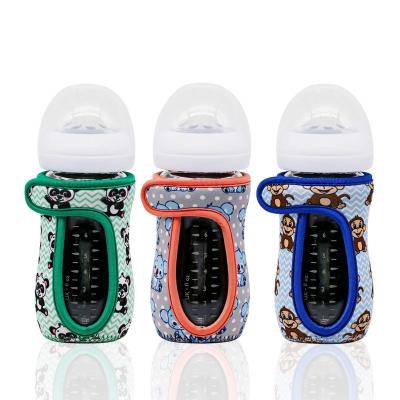 China Factory Custom Reusable Milk Glass Bottle Holder Neoprene Baby Glass Bottle Insulator Sleeve Waterproof For Baby for sale