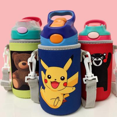 China Waterproof Factory Custom Neoprene Water Bottle Glass Sleeves OEM Water Bottle Carrier Holder With Strap for sale