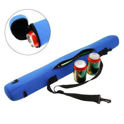 China Custom Waterproof 6 Boxes Tube Beer Sleeve Cooler Golf Beer Can Insulated Cooler Bag For Outdoor Sports for sale