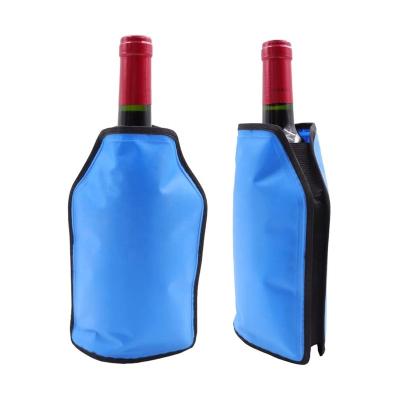 China Custom Waterproof Champagne Bottle Cooler Ice Pack Gel Wine Sleeve Freezer Wine Bottle Cold Cooler for sale