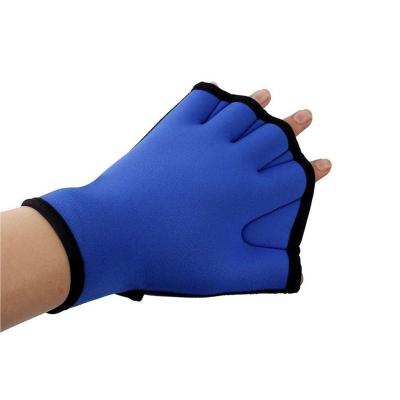 China Custom Neoprene Aquatic Gloves Swimming Diving Surfing Sport Gloves Webbed Neoprene Swimming Gloves for sale