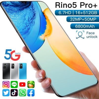 China Dual SIM Card Rino 5 Pro+ Chinese Wholesale Cell Phone 16+512 Cheap Mobile Phones For Promotions for sale