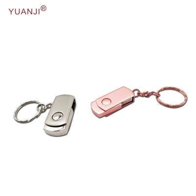 China Genuine 100% Metal Factory Wholesale Rose Golden Silver Metal USB Stick with Large Capacity for sale