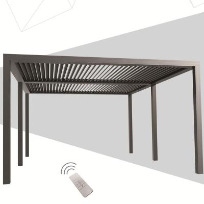 China New Arrival Modern Design Garden Motoized Outdoor Waterproof Aluminum Canopy Easily Assembled Adjustable Pergola for sale