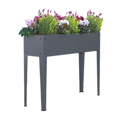 China Other Outdoor Metal Elevated Garden Bed Raised Planter Box With Legs For Vegetables Flower Herb Patio for sale