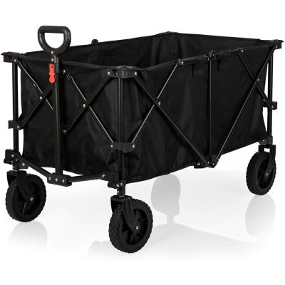 China Hot Selling 600d Steel Outdoor Folding Garden Camping Storage Beach Folding Wagon Collapsible Wagon for sale