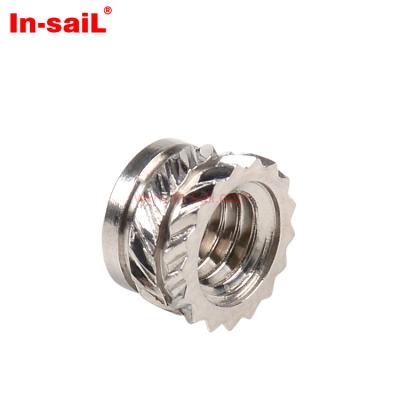 China Heavy Industry Screw Knurling Stainless Steel Insert Helical Nuts Brass Nuts for sale