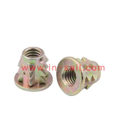 China Contemporary m6/m8/m10 zinc alloy wood insert nut for furniture for sale