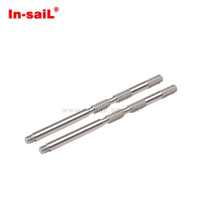 China Industry OEM Service Customized Machining Stainless Steel Round Knurled Threaded Studs for sale