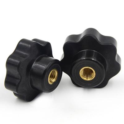 China Contemporary Hardware Supplier ODM&OEM Service Through Hole Nylon Five Lobe Buttons With Brass Insert for sale