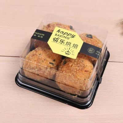 China Wholesale Disposable Clear Plastic Blister Cake Box Square Shape for sale