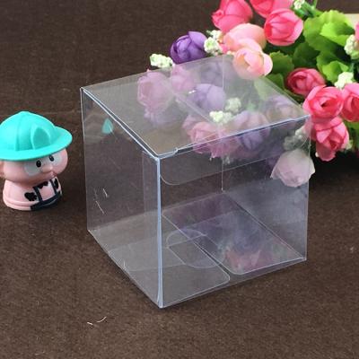 China Square PVC Disposable Flat Packed Plastic Clear Clear Gift Packaging Box for sale