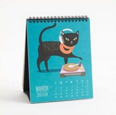 China paper & Cardboard Custom Design Flip Over Art Paper Printing Stand Up Monthly Desk Calendar for sale