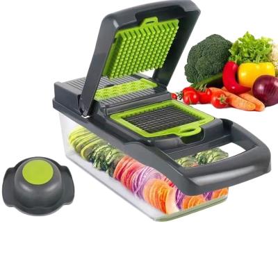 China 2021 Sustainable Multifunctional Vegetable Cutter Vegetable Slicer &Drain Basket for sale