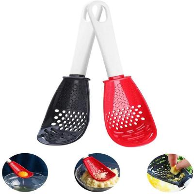 China Viable Hot Selling Multifunctional Heat Resistant Silicon Spoon Sieve Set of 2 for Cooking for sale