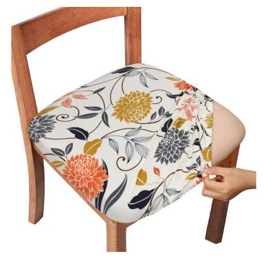 China Durable Elastic Solid Printed Seat Cover For Chair Covers For Dining Chair Protector Chair Cover Thick Stretch for sale