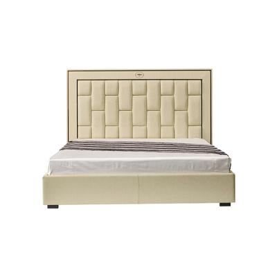 China Best Selling Modern Genuine Leather King Size Beds Price Promotional Modern Luxury Italian Leather Beds for sale