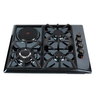 China Good Quality Four Burner Stainless Steel Stove 3 Gas Hob 1 Easily Cleaned High Efficient Electric Hob for sale