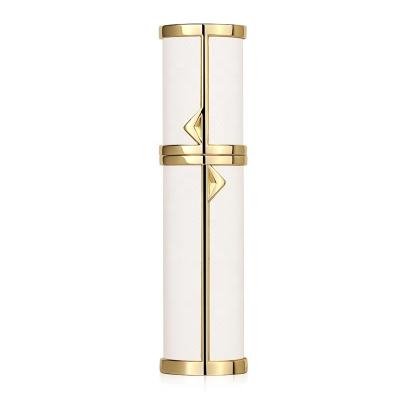 China Eco-friendly Refillable 5ml Perfume Spray Atomizer Bottle Leather Bottom Perfume Spray Bottle for sale