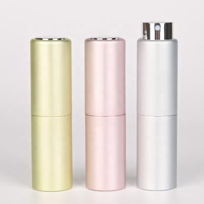 China Twist 20ml Cosmetic Perfume Atomizer 15ml Perfume Refill Atomizer Retractable Aluminum Perfume Bottle for sale