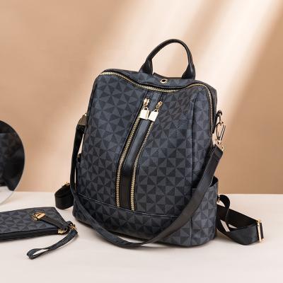 China Fashion 2-in-1 Designer Portable Luxury Back Pack Famous Brand Style Women Backpack Bag Ladies Bagpack Designer Back Bag for sale